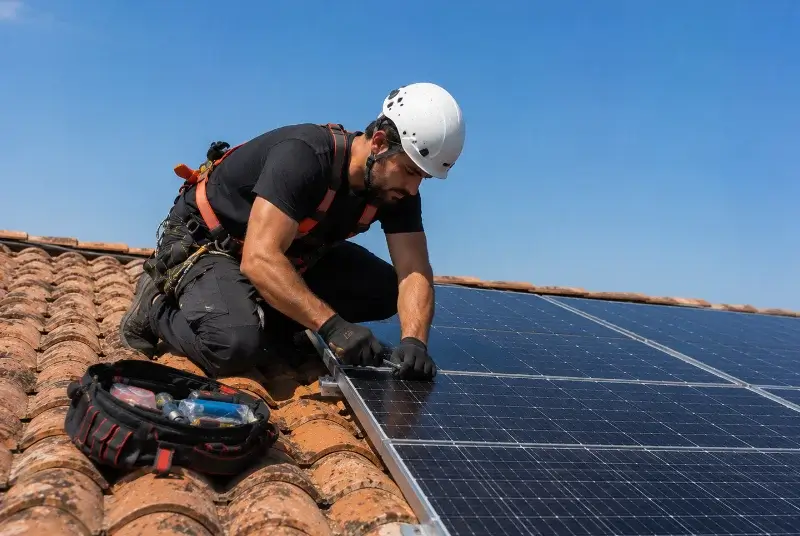 Maintenance et monitoring de panneaux solaires à Plouay